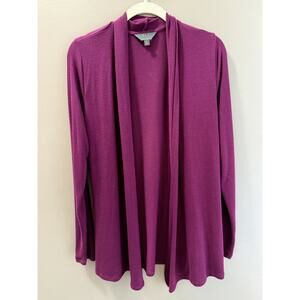 Raspberry XL Women's MIx Cardigan Minimalist Classic Lightweight layer Spring